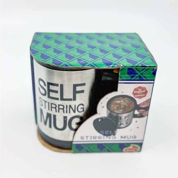 New In Box Self Stirring Insulated Mug w/ Push Button & Lid 11.84 Fluid Ounces - Picture 5 of 13